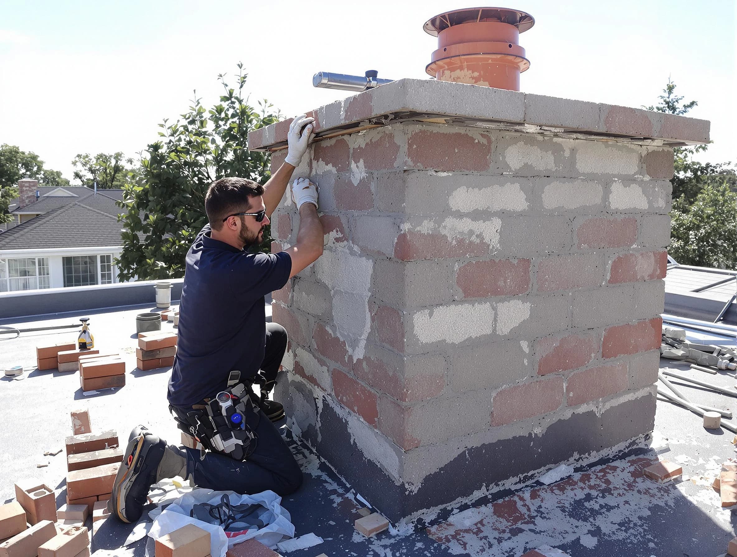 Advanced chimney repair process by Colonial Heights Chimney Sweep in Colonial Heights, VA