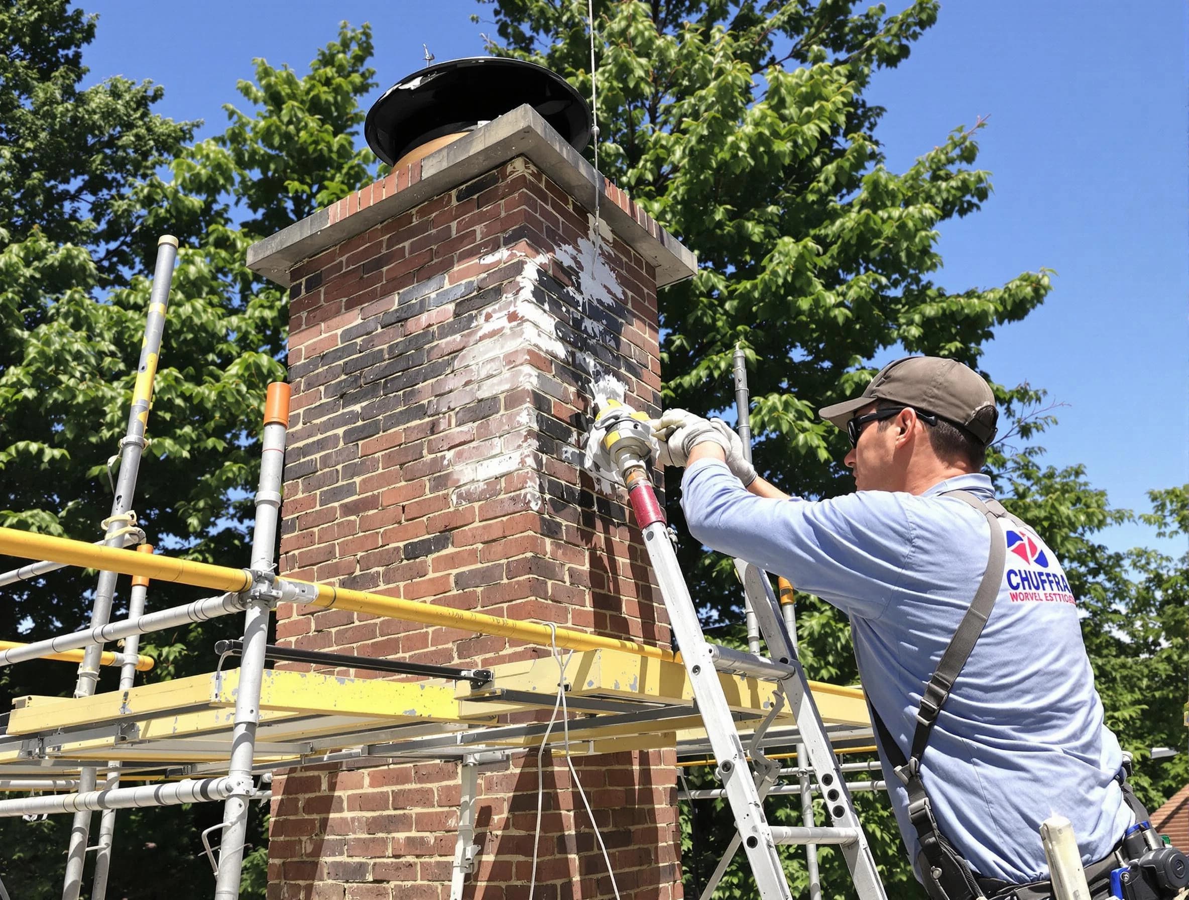 Structural chimney repair by Colonial Heights Chimney Sweep in Colonial Heights, VA