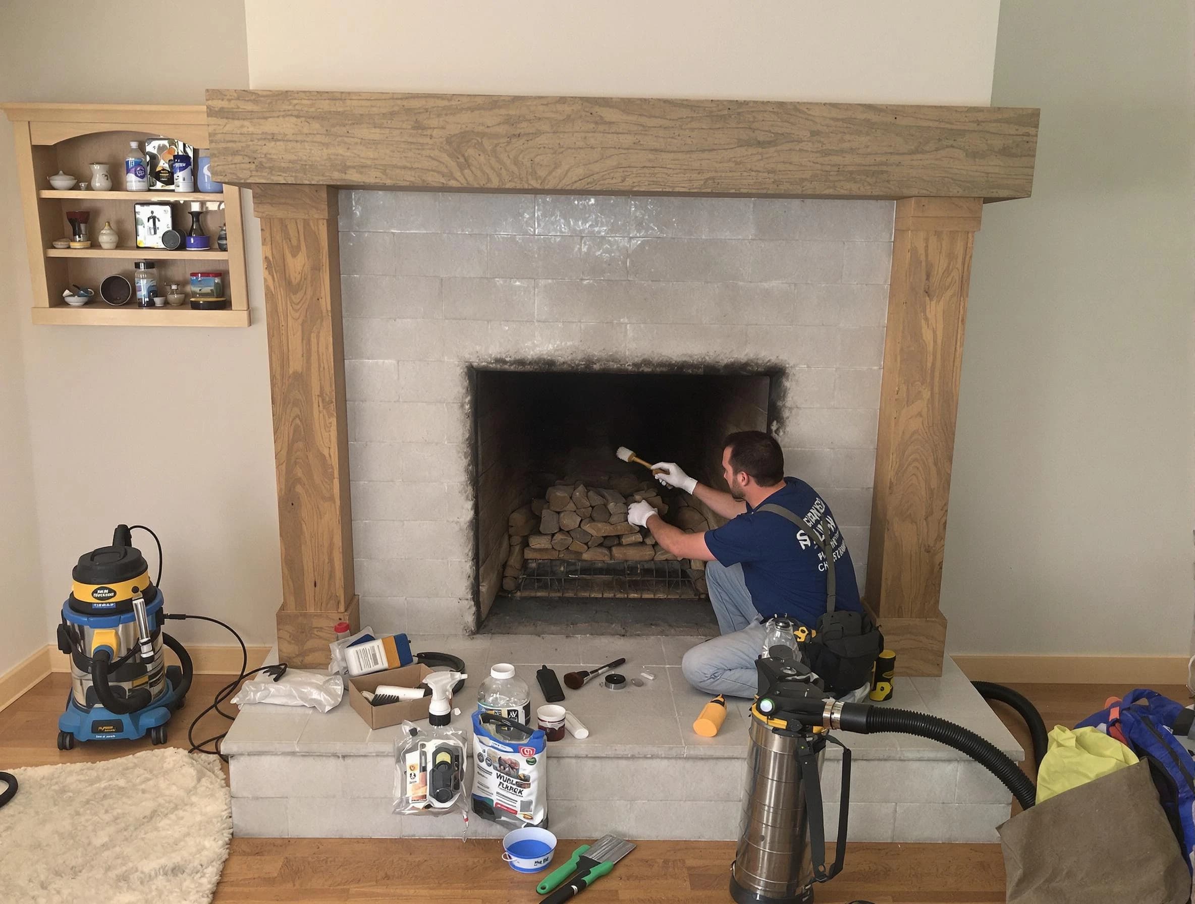 Detailed creosote removal process by Colonial Heights Chimney Sweep in Colonial Heights, VA