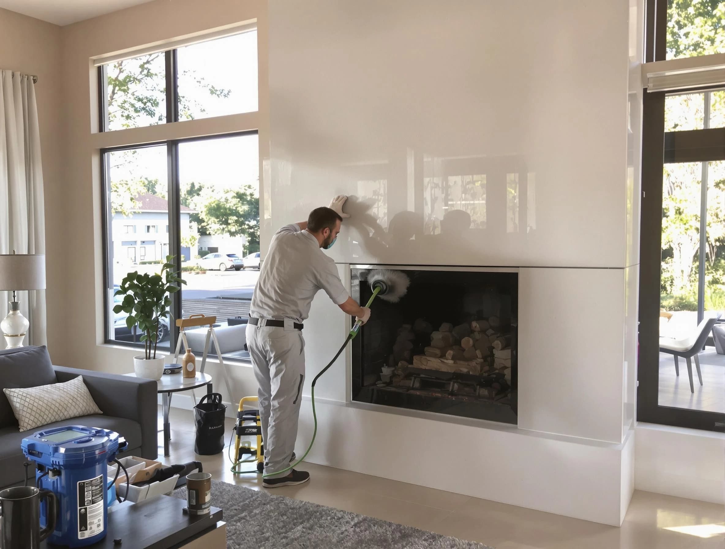 Colonial Heights Chimney Sweep performing thorough soot removal in Colonial Heights, VA