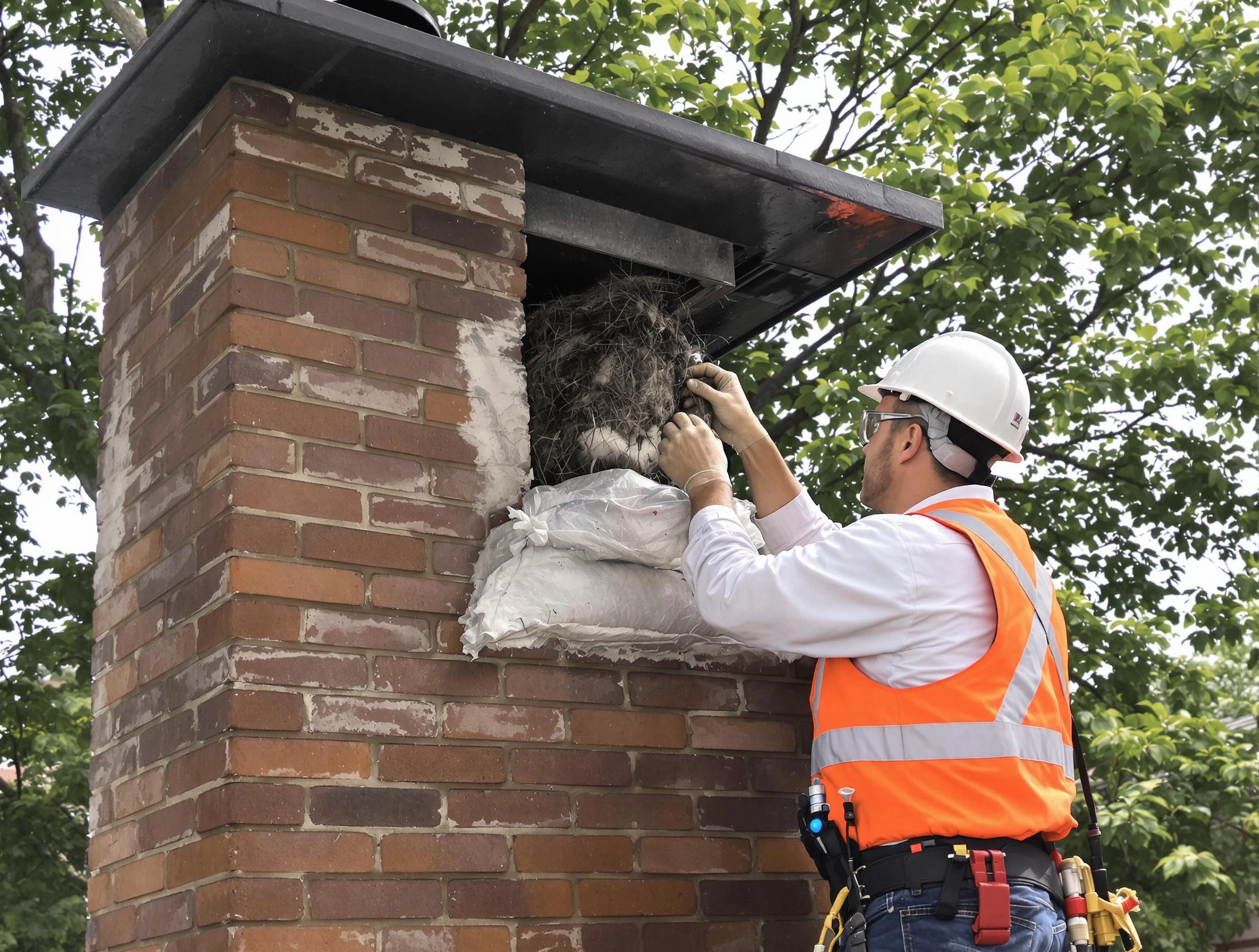 Humane removal of debris and animals by Colonial Heights Chimney Sweep in Colonial Heights, VA