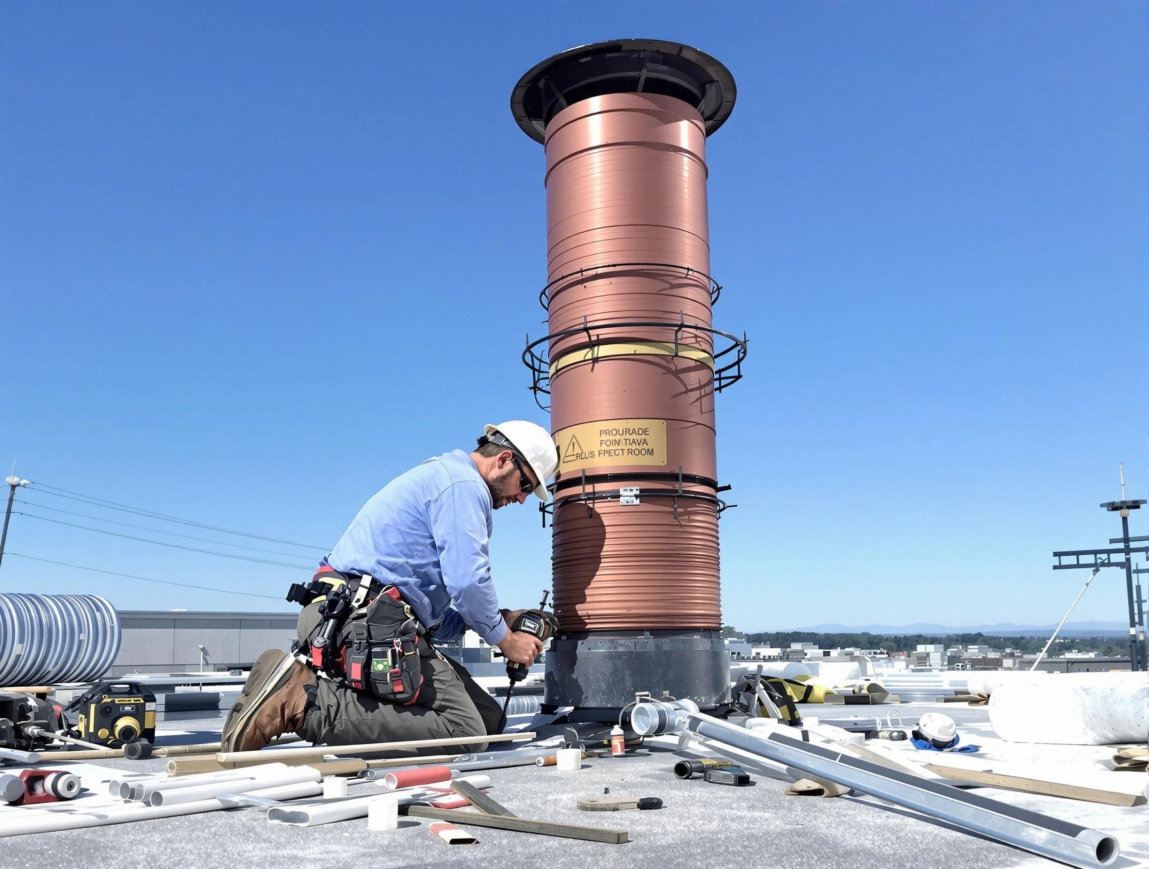 Installed chimney liner by Colonial Heights Chimney Sweep in Colonial Heights, VA