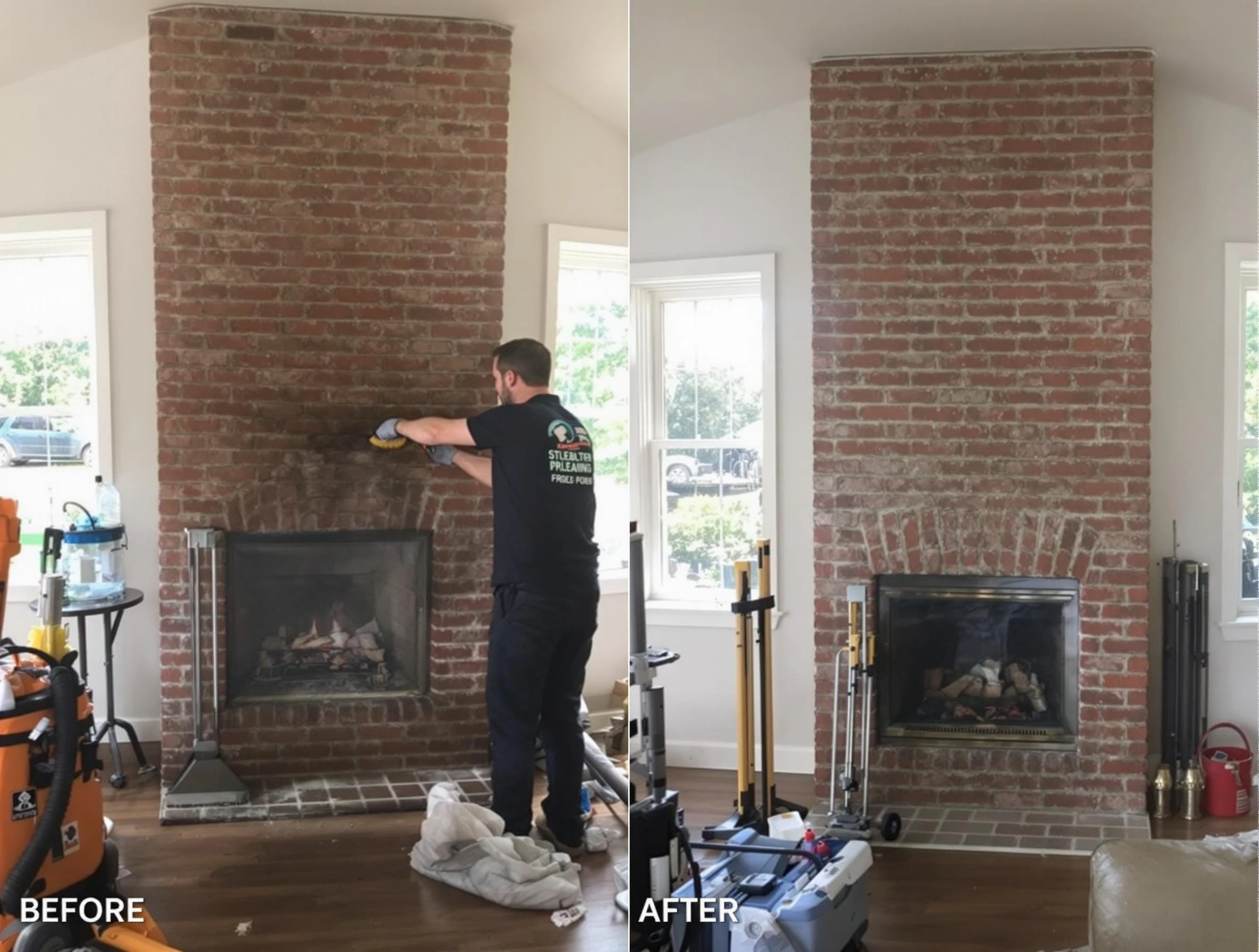 Finished chimney sweeping service by Colonial Heights Chimney Sweep in Colonial Heights, VA