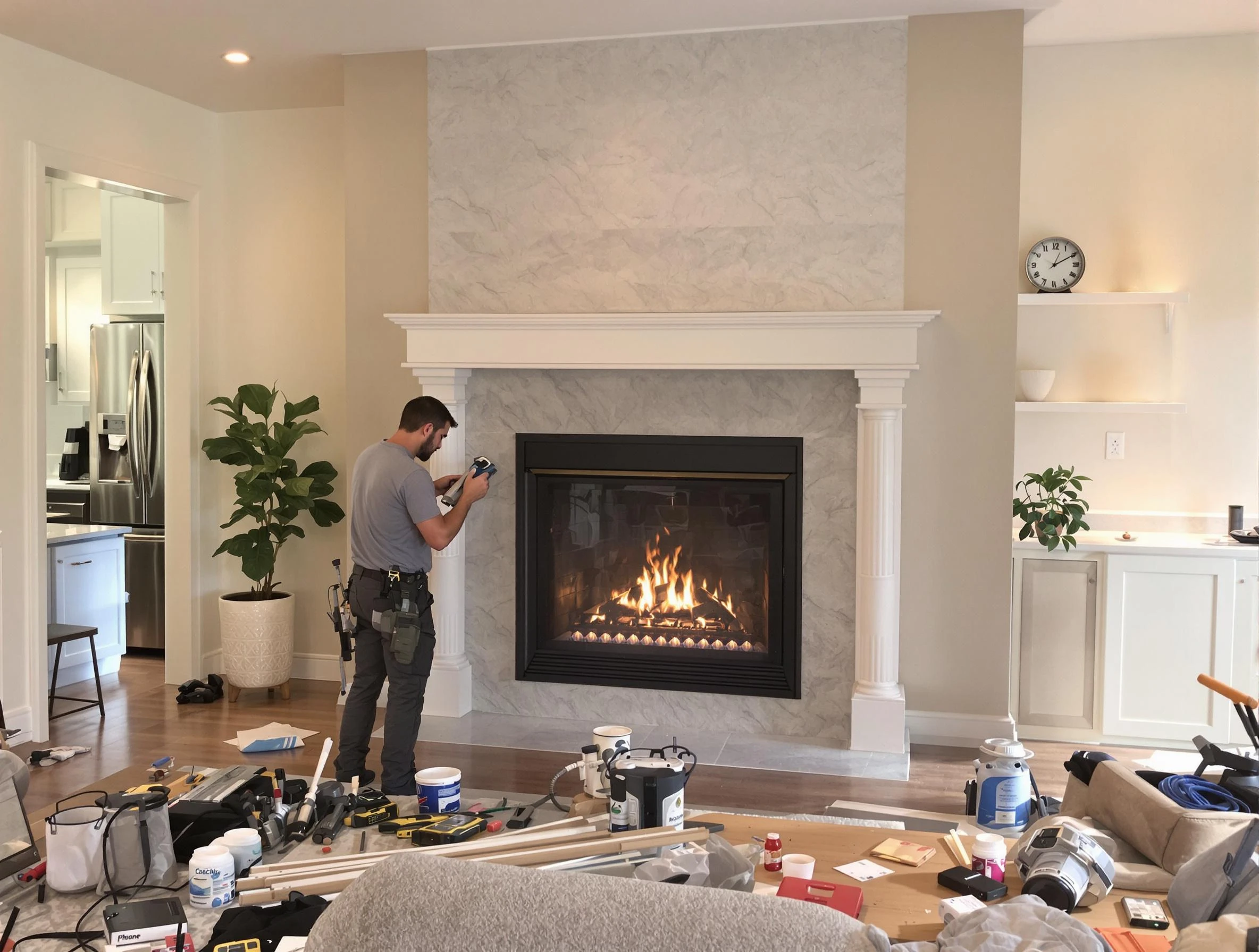 Newly installed fireplace by Colonial Heights Chimney Sweep in Colonial Heights, VA