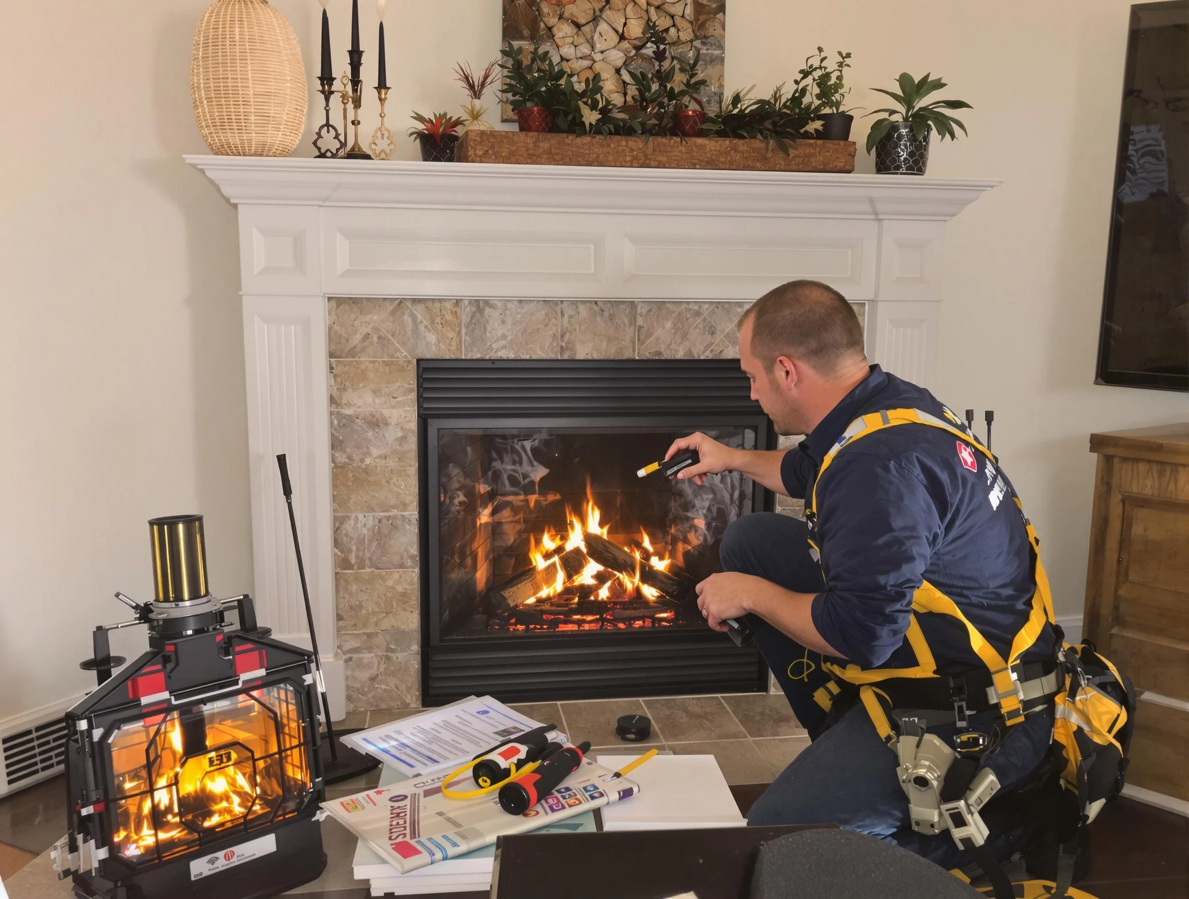 Safety-focused fireplace inspection by Colonial Heights Chimney Sweep in Colonial Heights, VA